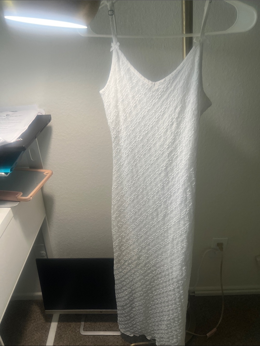 Target White Lace Maxi Slip Dress
